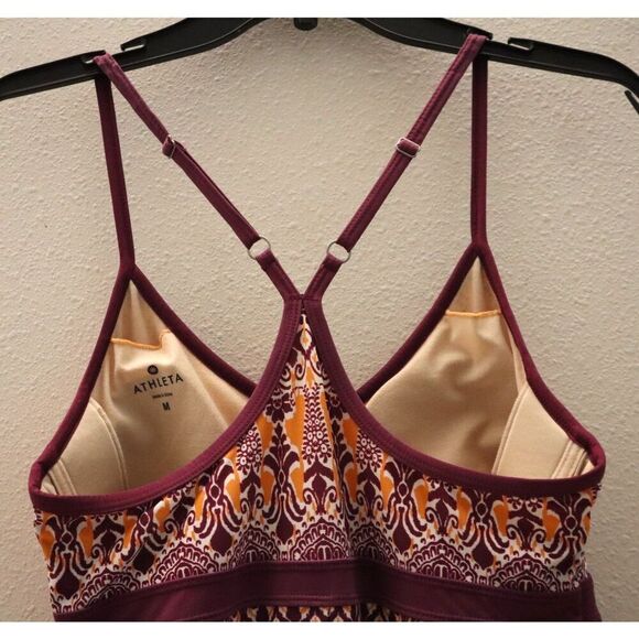Athleta 221593-07 Women's Sz M Maroon Shorebreak Swim Dress - Picture 6 of 10